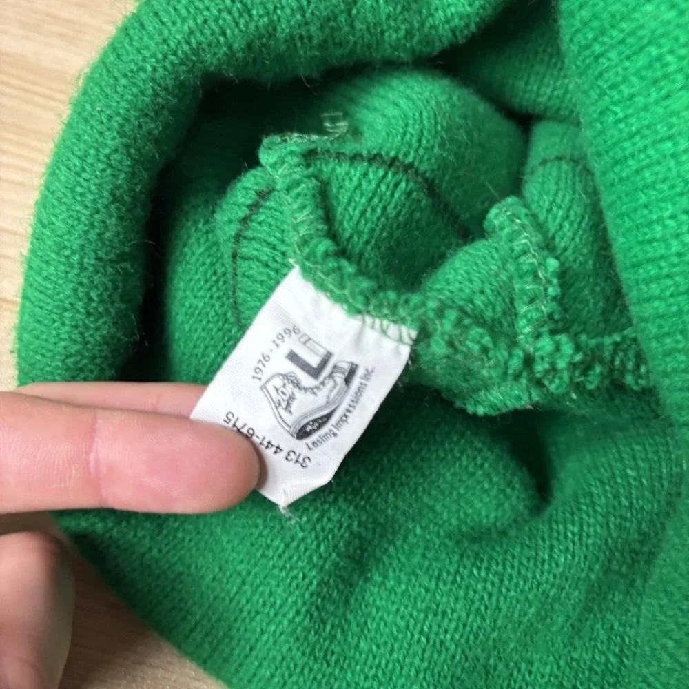 Vintage Pro Pump Hat Beanie Fitted Mens Large Green Cuffed Knit Advertising‎ 90s